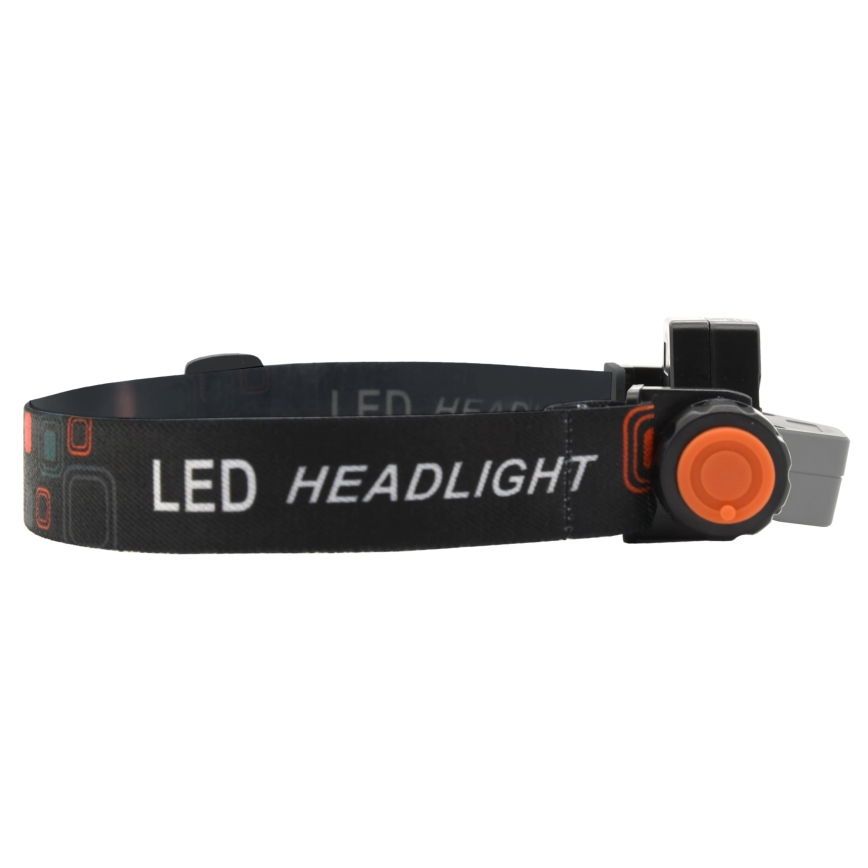 LED Nabíjecí čelovka LED/1200mAh černá/červená