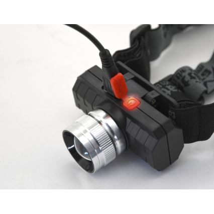 LED Nabíjecí čelovka LED/3W/3,7V 1200 mAh černá
