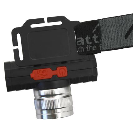 LED Nabíjecí čelovka LED/3W/3,7V 1200 mAh černá