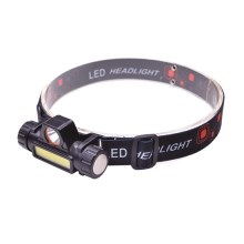 LED Nabíjecí čelovka LED/3W/COB/USB
