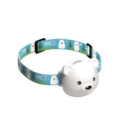 LED Nabíjecí čelovka LED/USB 500 mAh medvěd