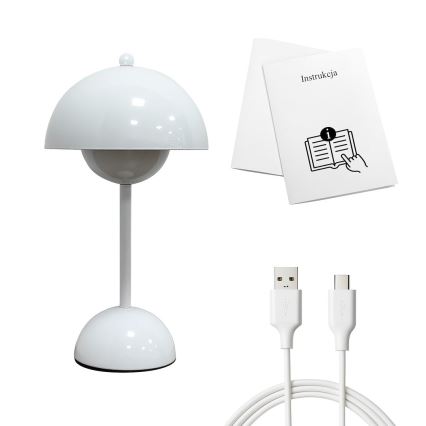 LED Nabíjecí dotyková stolní lampa COSTA LED/3W/5V 2400 mAh 3000-6000K bílá
