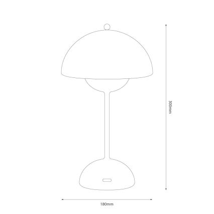 LED Nabíjecí dotyková stolní lampa COSTA LED/3W/5V 2400 mAh 3000-6000K černá