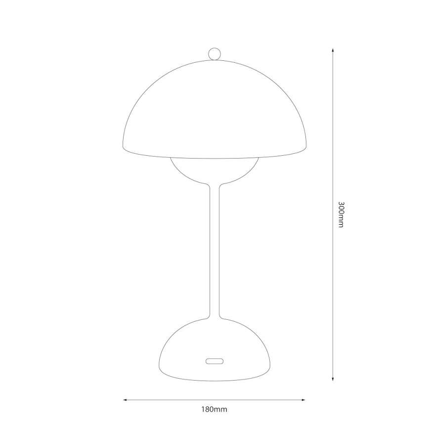LED Nabíjecí dotyková stolní lampa COSTA LED/3W/5V 2400 mAh 3000-6000K černá