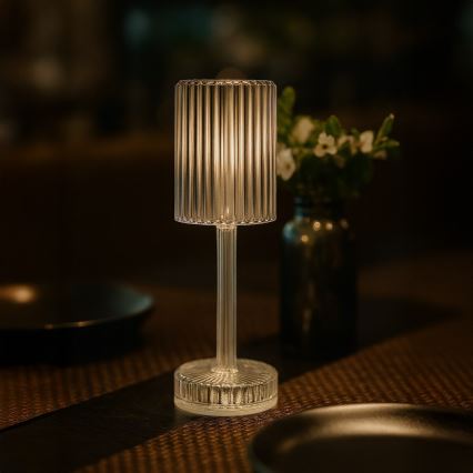 LED Nabíjecí dotyková stolní lampa SIMPLE LED/1W/5V 2400 mAh 3000-6000K čirá
