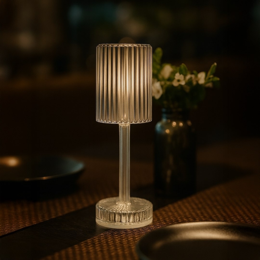 LED Nabíjecí dotyková stolní lampa SIMPLE LED/1W/5V 2400 mAh 3000-6000K čirá