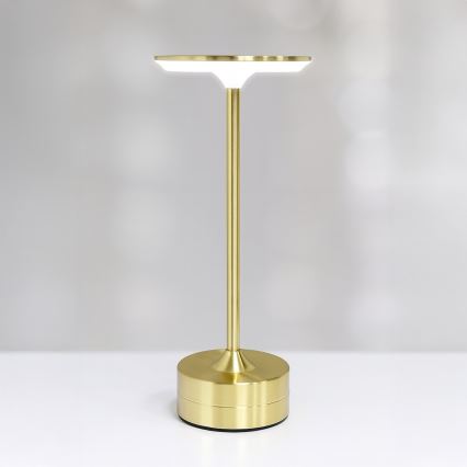 LED Nabíjecí dotyková stolní lampa TAVOLO LED/2,5W/5V 2400 mAh 3000-6000K zlatá