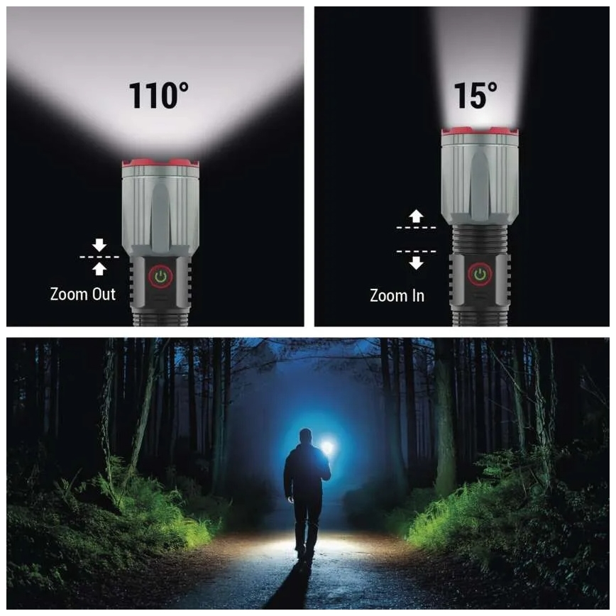 LED nabíjecí kovová svítilna LED/5V 3000 lm 5000 mAh IP43