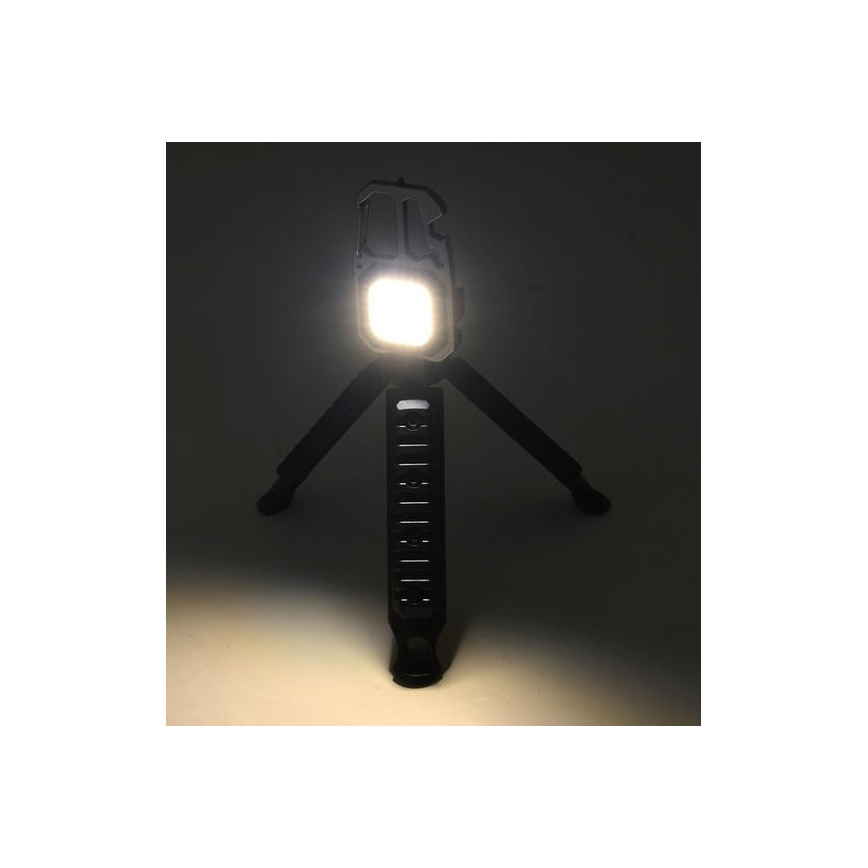 LED Nabíjecí multifunkční svítilna se stojánkem LED/USB-C 400 mAh
