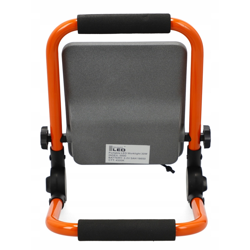 LED Nabíjecí reflektor se stojanem LED/30W/3,2V 4500K 5000 mAh IP65 oranžová