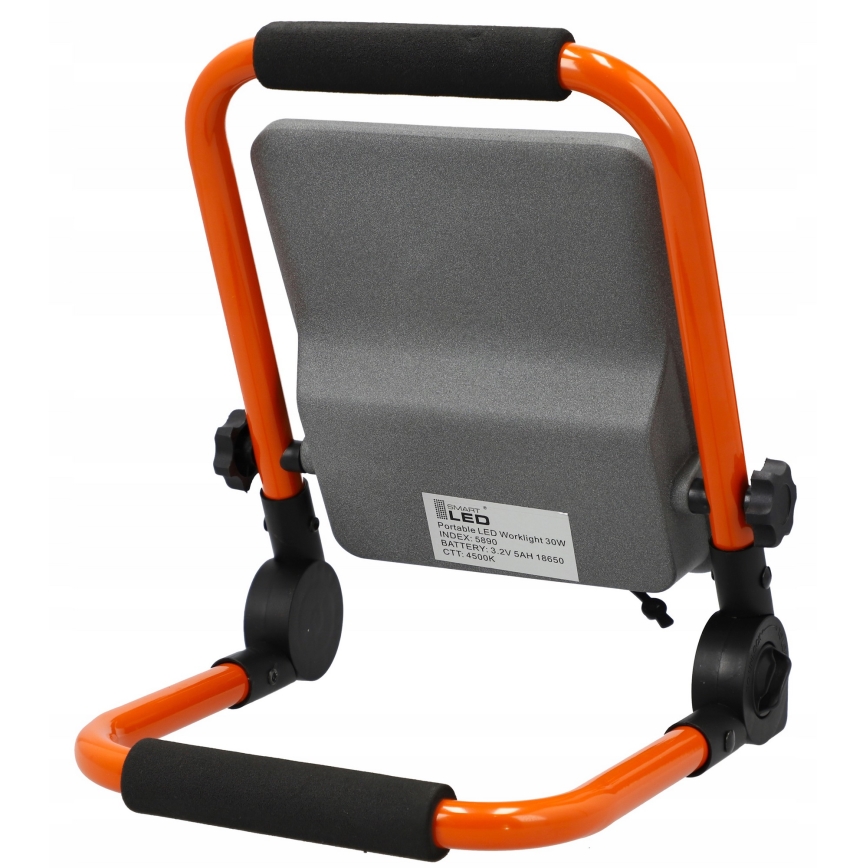 LED Nabíjecí reflektor se stojanem LED/30W/3,2V 4500K 5000 mAh IP65 oranžová