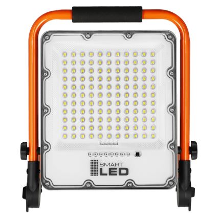 LED Nabíjecí reflektor se stojanem LED/50W/3,2V 4500K 10000 mAh IP65 oranžová