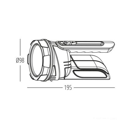 LED Nabíjecí svítilna 2xLED/3W/5V 210 lm 1200 mAh černá