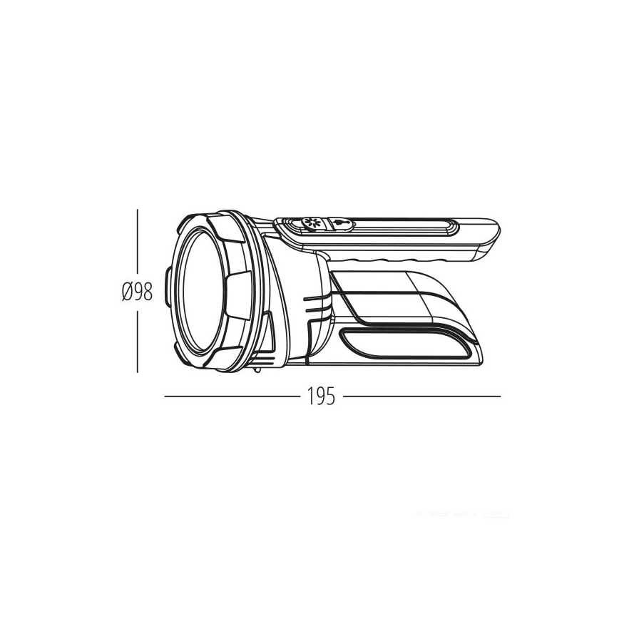 LED Nabíjecí svítilna 2xLED/3W/5V 210 lm 1200 mAh černá