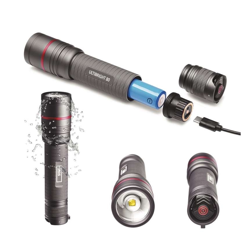 LED Nabíjecí svítilna LED/USB/3,7V IP65 600lm