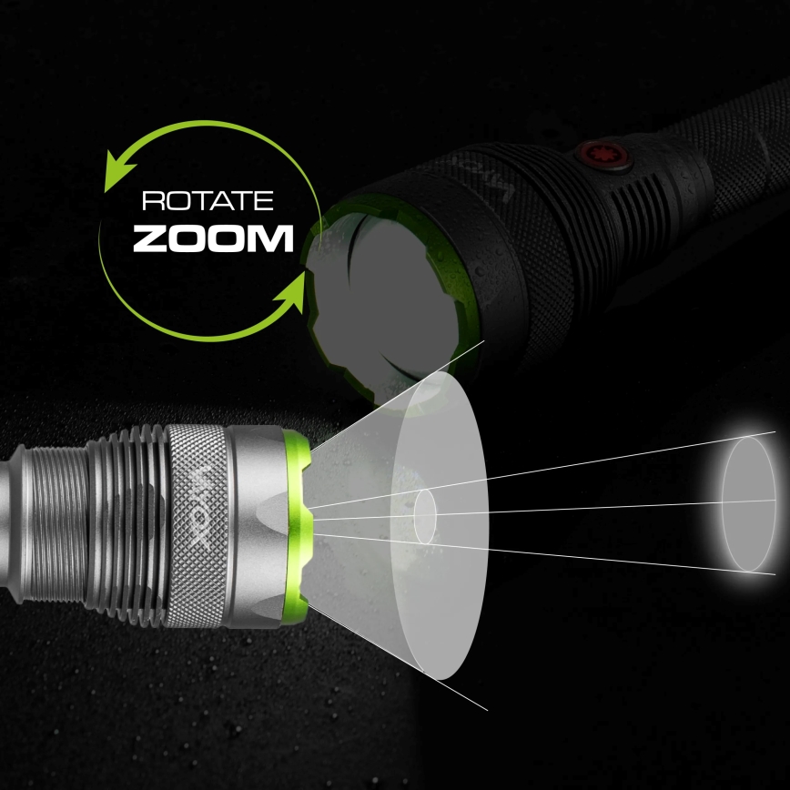 LED Stmívatelná nabíjecí svítilna s funkcí powerbanky LED/5V IPX7 10000 lm 2600 mAh