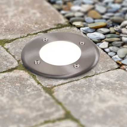 LED Nájezdové svítidlo MIVO LED/3W/230V pr. 12 cm IP67 matný chrom