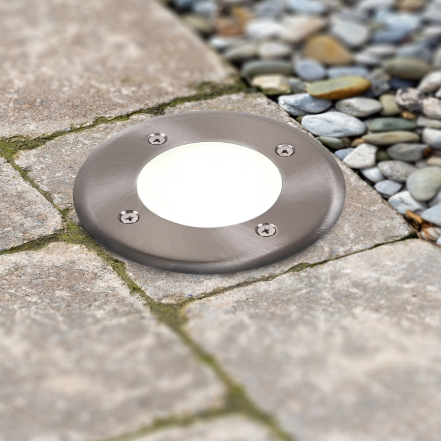 LED Nájezdové svítidlo MIVO LED/3W/230V pr. 12 cm IP67 matný chrom