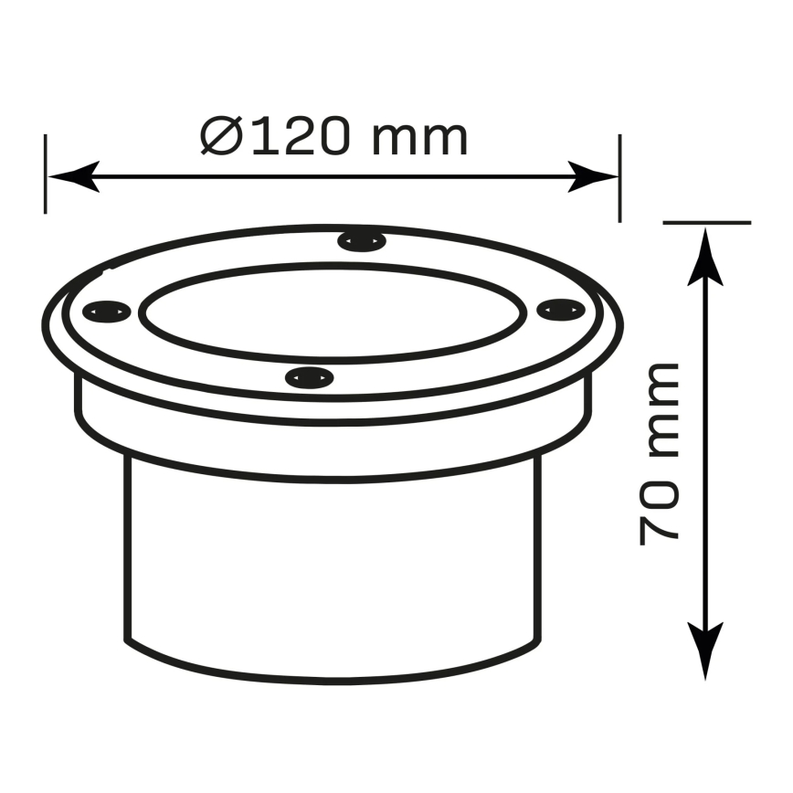LED Nájezdové svítidlo MIVO LED/3W/230V pr. 12 cm IP67 matný chrom