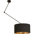 LED Nastavitelný lustr na tyči GORTA 1xE27/60W/230V černá/zlatá