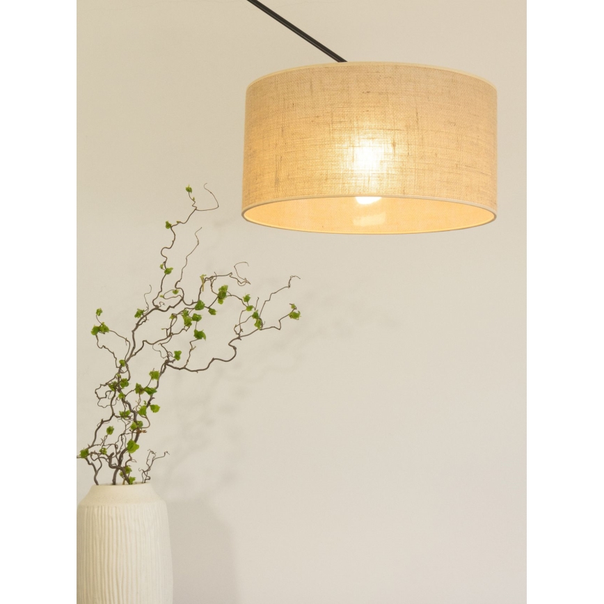 LED Nastavitelný lustr na tyči GORTA 1xE27/60W/230V juta