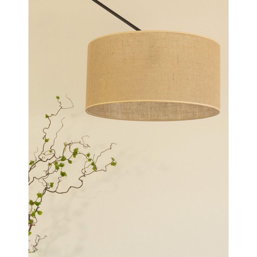 LED Nastavitelný lustr na tyči GORTA 1xE27/60W/230V juta