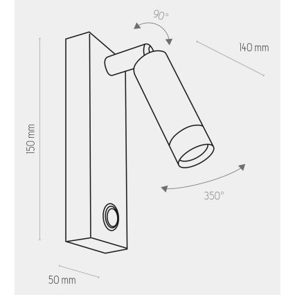 LED Nástěnná lampa ENZO LED/3W/230V