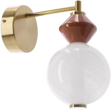 LED Nástěnná lampa FLORES LED/7W/230V zlatá/hnědá