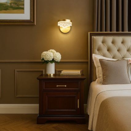 LED Nástěnná lampa LED/4W/230V zlatá