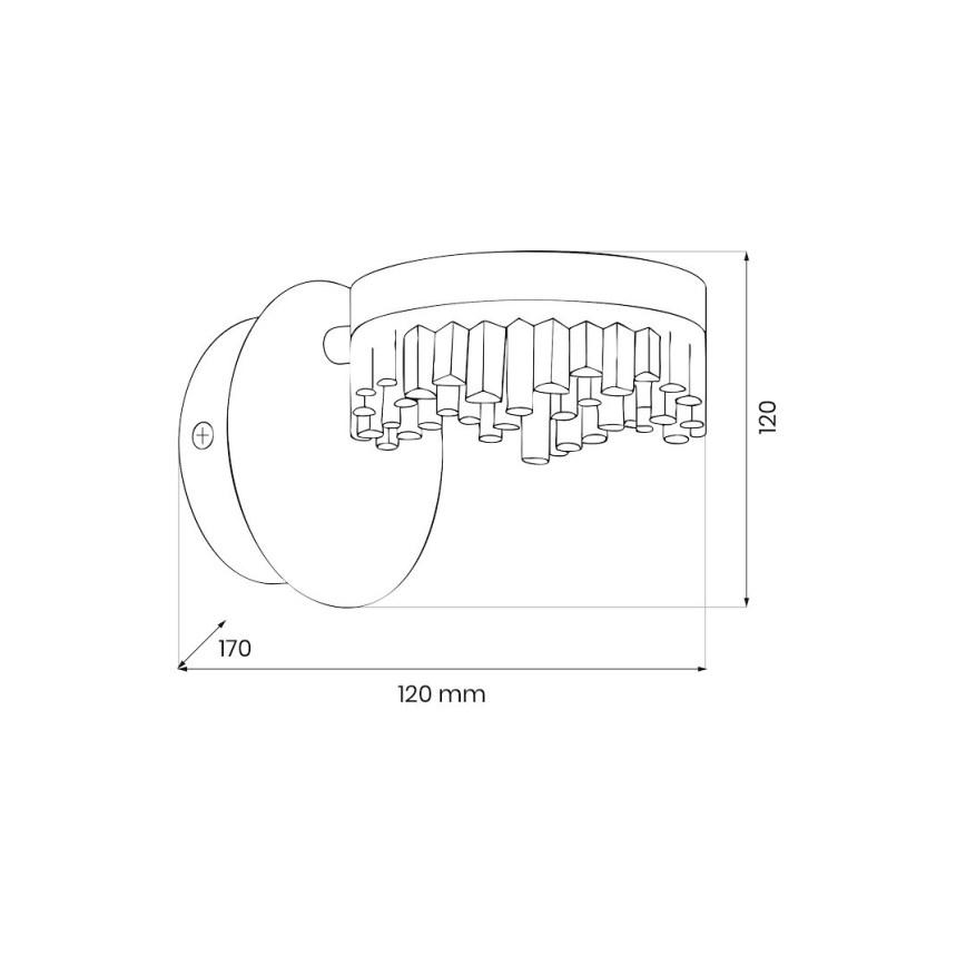 LED Nástěnná lampa LED/4W/230V zlatá