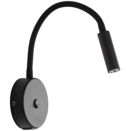 LED Nástěnná lampa s USB portem LAGOS 1xG9/3W/5V 4000K černá