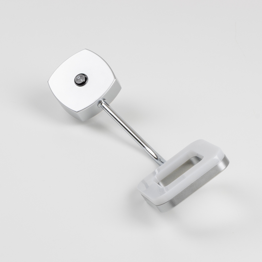 LED Nástěnná lampička do zásuvky LED/3,2W/230V matný chrom