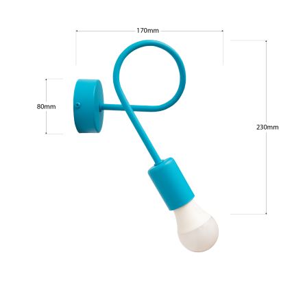 LED Nástěnná lampička OXFORD 1xE27/15W/230V modrá