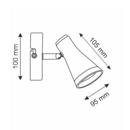 LED Nástěnné bodové svítidlo BERG LED/4,2W/230V černá
