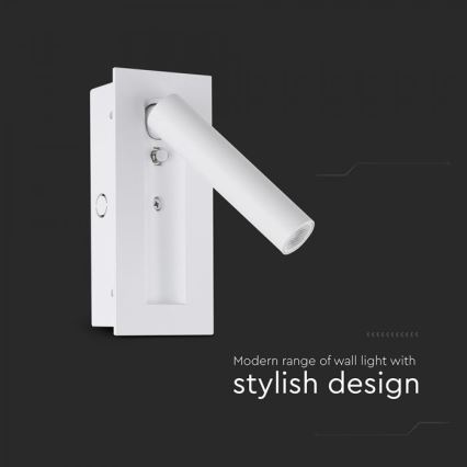 LED Nástěnné bodové svítidlo LED/2W/230V 3000K bílá