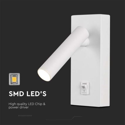 LED Nástěnné bodové svítidlo LED/2W/230V 4000K bílá