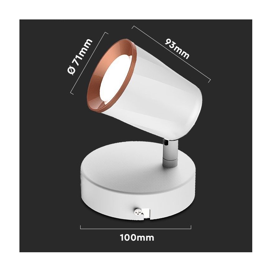 LED Nástěnné bodové svítidlo LED/5W/230V 4000K bílá