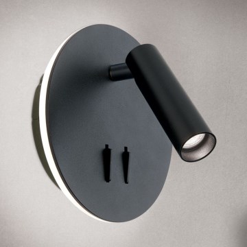 LED Nástěnné bodové svítidlo LENNY LED/6W/230V + LED/3W černá