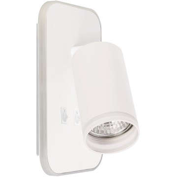LED Nástěnné bodové svítidlo PIPE 1xGU10/10W/230V + LED/6W bílá
