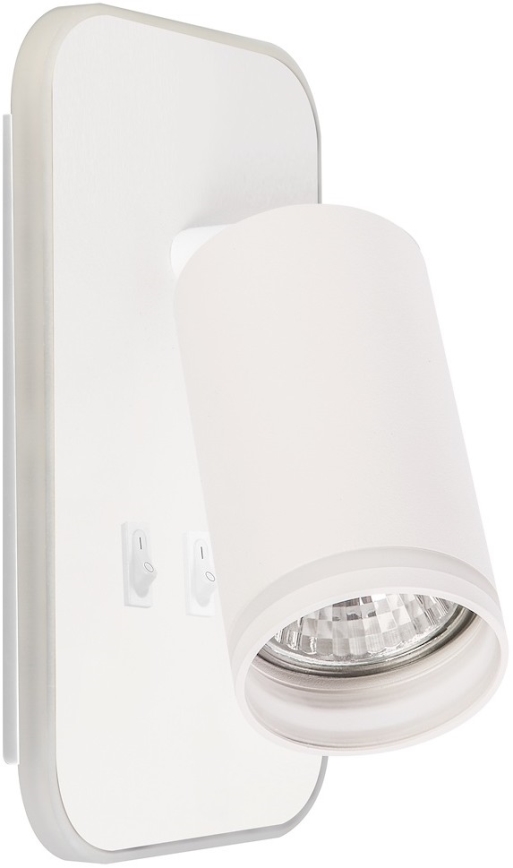 LED Nástěnné bodové svítidlo PIPE 1xGU10/10W/230V + LED/6W bílá