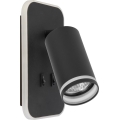 LED Nástěnné bodové svítidlo PIPE 1xGU10/10W/230V + LED/6W černá
