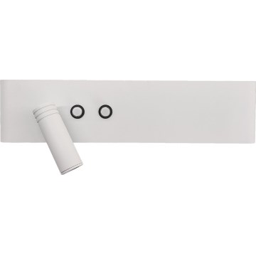 LED Nástěnné bodové svítidlo RESORT LED/10W/230V + LED/3W bílá levá