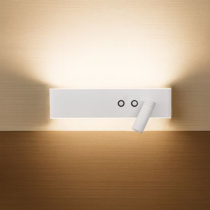 LED Nástěnné bodové svítidlo RESORT LED/10W/230V + LED/3W bílá pravá