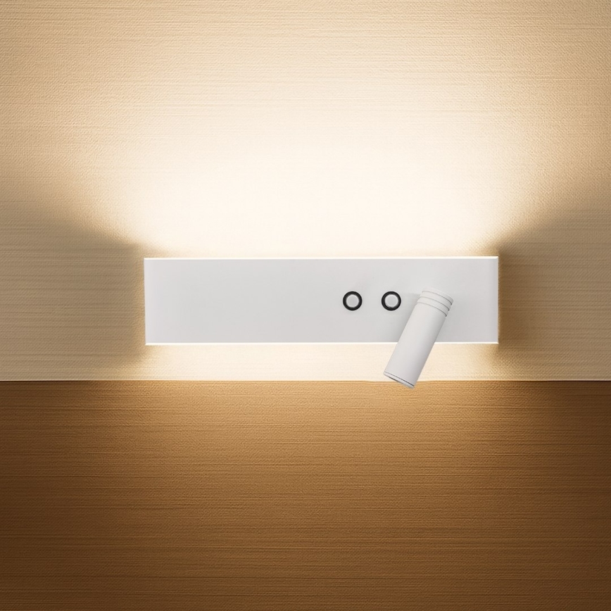 LED Nástěnné bodové svítidlo RESORT LED/10W/230V + LED/3W bílá pravá