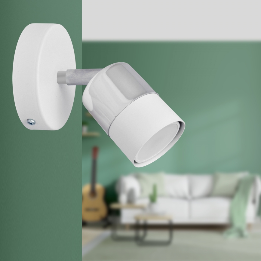 LED Nástěnné bodové svítidlo TUBSSON 1xGU10/4,8W/230V bílá/lesklý chrom
