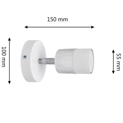 LED Nástěnné bodové svítidlo TUBSSON 1xGU10/4,8W/230V bílá/lesklý chrom