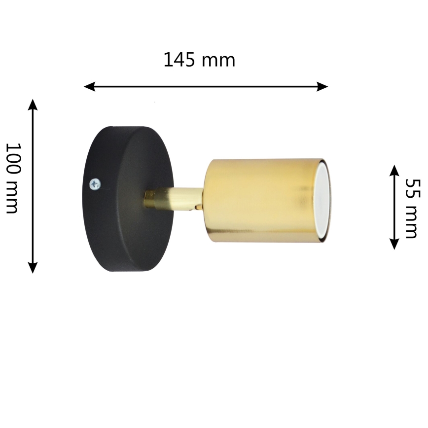 LED Nástěnné bodové svítidlo TUNE 1xGU10/4,8W/230V zlatá/černá