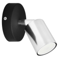 LED Nástěnné bodové svítidlo TUNE 1xGU10/6,5W/230V matný chrom/černá
