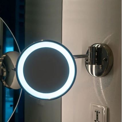 LED Nástěnné kosmetické zrcátko LED/3W/6V 4xAA IP44