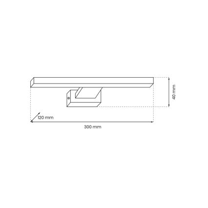 LED Nástěnné koupelnové svítidlo SHINE LED/7W/230V 30 cm IP44 lesklý chrom